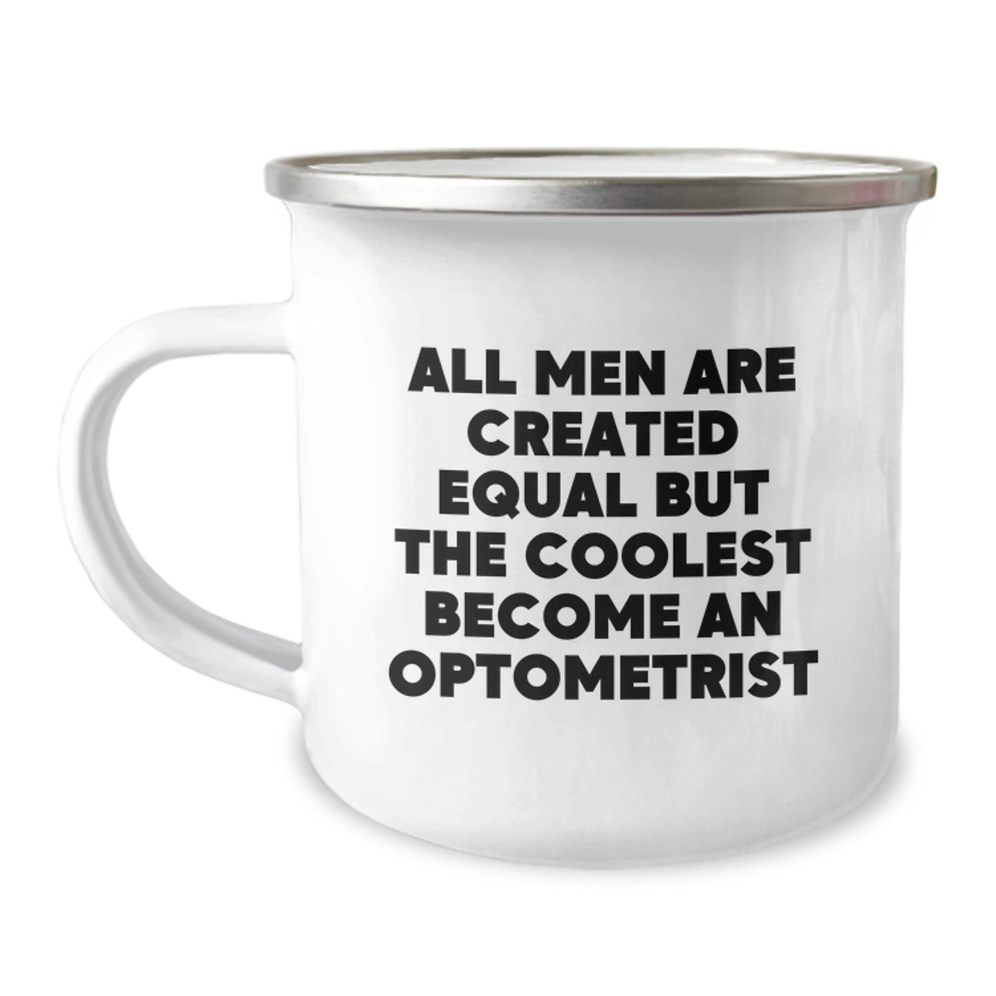 Funny Optometrist Gifts from Men to Friends - Valentine's Unique Mugs for Cool Optometrist Lovers - All Men Are Created Equal But The Coolest Become An Optometrist - Image 1