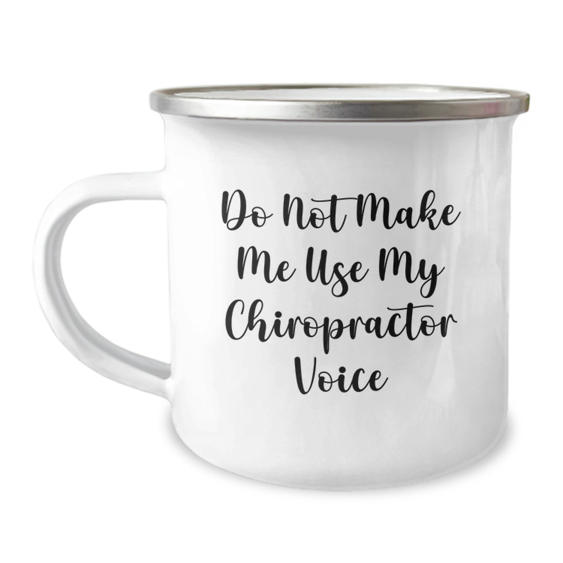 Funny Chiropractor Gifts, Men's Chiropractor Valentine's Unique Gifts, Chiropractor Camping Mug - Do Not Make Me Use My Chiropractor Voice Mug - Image 1
