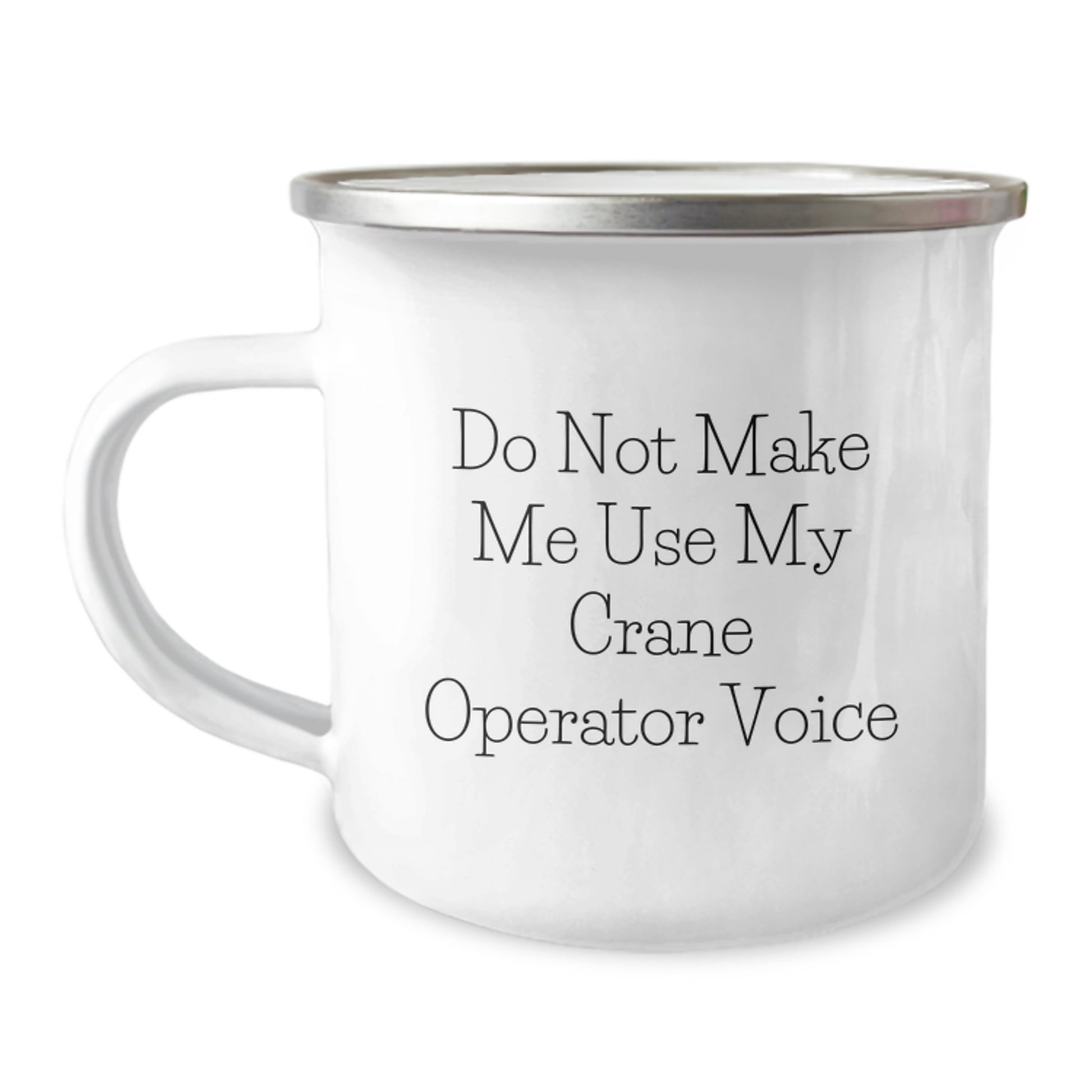 Funny Crane Operator Gifts from Men to Friends, Christmas Unique Gifts for Crane Operator Lovers, 12 oz Stainless Steel Camping Mug - Image 1