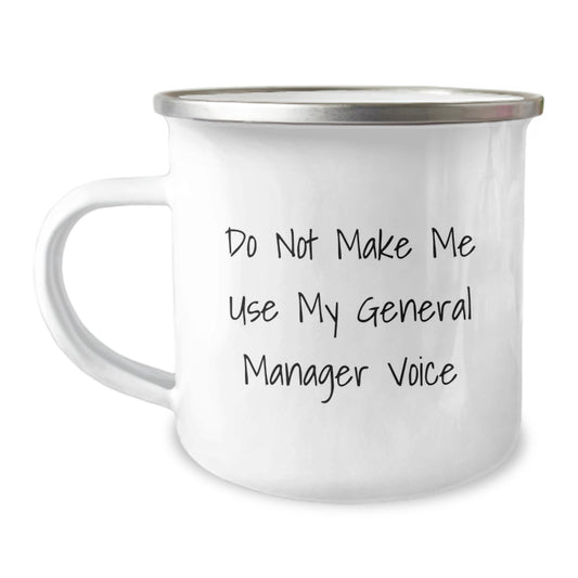 General Manager Lover Gifts from Men Funny Valentine's Unique Mugs, Camping Mug Gifts for General Manager, Stainless Steel with Enamel Finish - Image 1