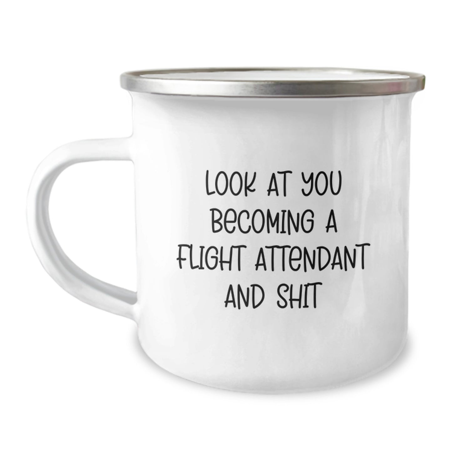 Funny Gifts from Friends for Flight Attendant Graduation Unique Camping Mug - Image 1