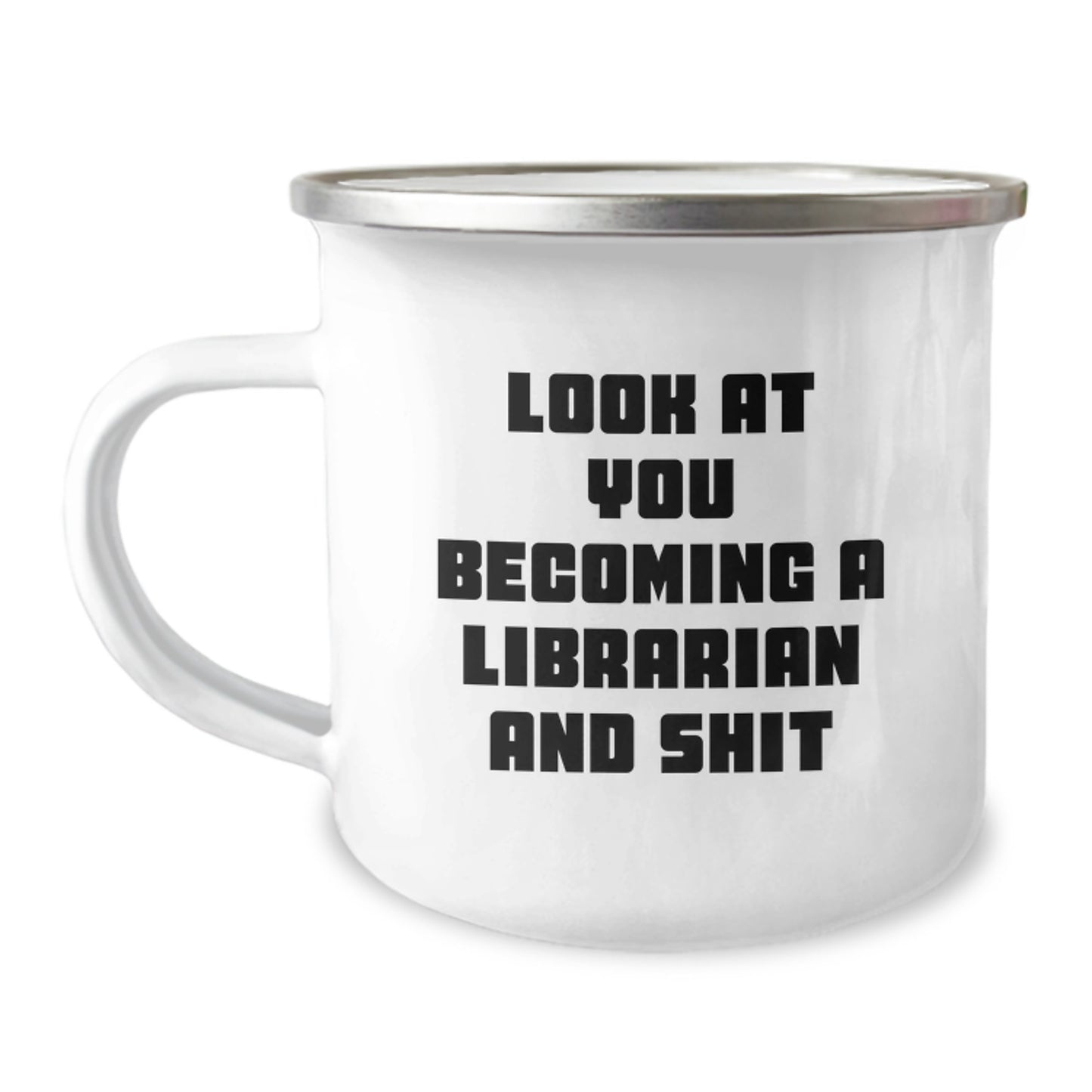 Funny Librarian Gifts for Librarian Friends - Unique Camping Mug, Gifts from Family to Librarian, Christmas Unique Gifts - Image 1