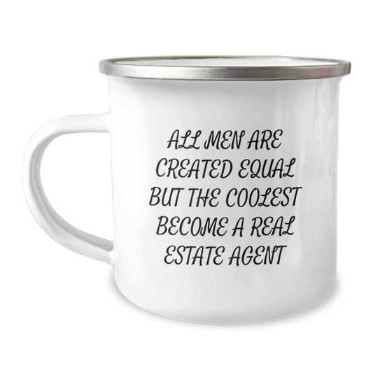 Gifts from Real Estate Agent Lovers, Gifts for Men - Funny Real Estate Agent Camping Mug, Valentine's Unique Gifts - Image 1
