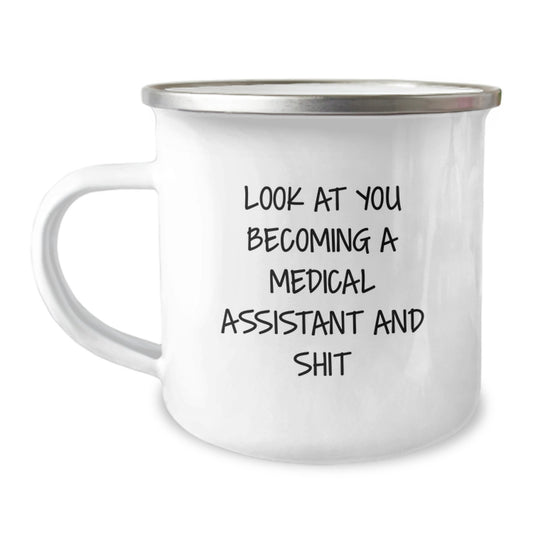 Funny Medical Assistant Gifts for Mom | Medical Assistant Camping Mug with Inspirational Quote - Gifts from Family - Image 1