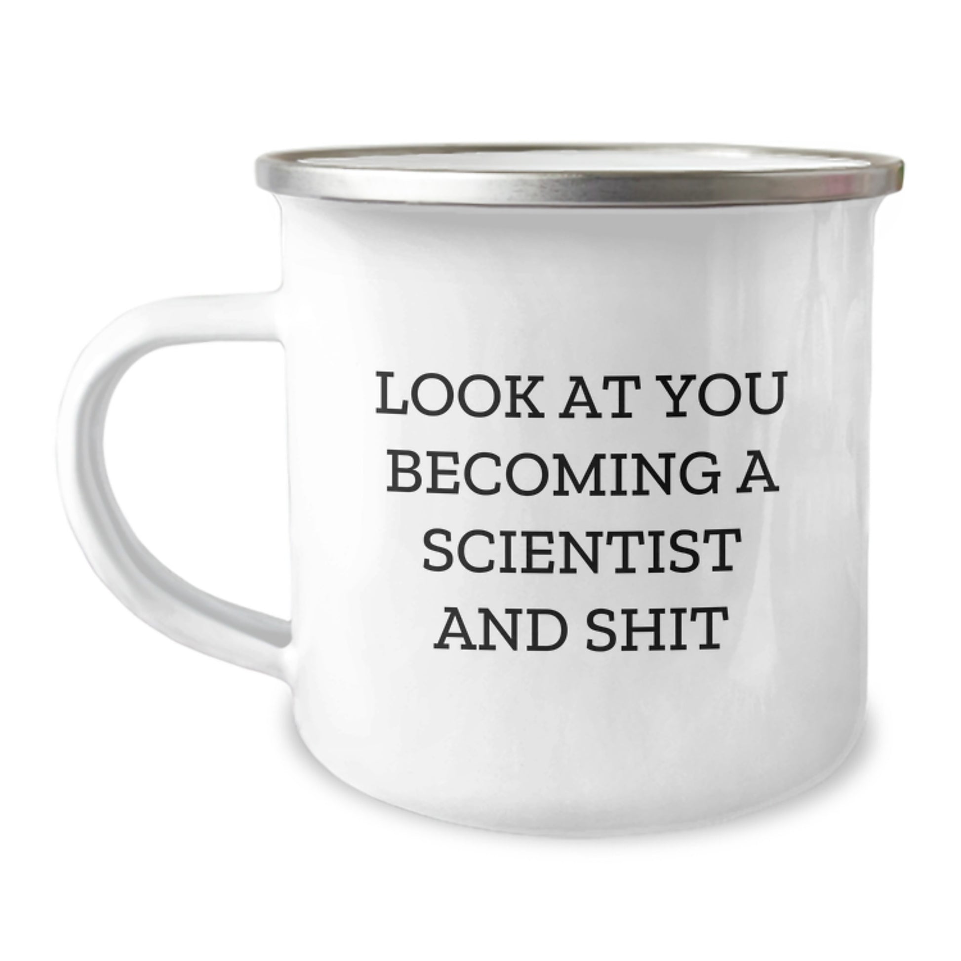Funny Scientist Gifts for Him - Camping Mug with Inspirational Quote - Unique Christmas Memorable Presents from Friends or Family - Image 1