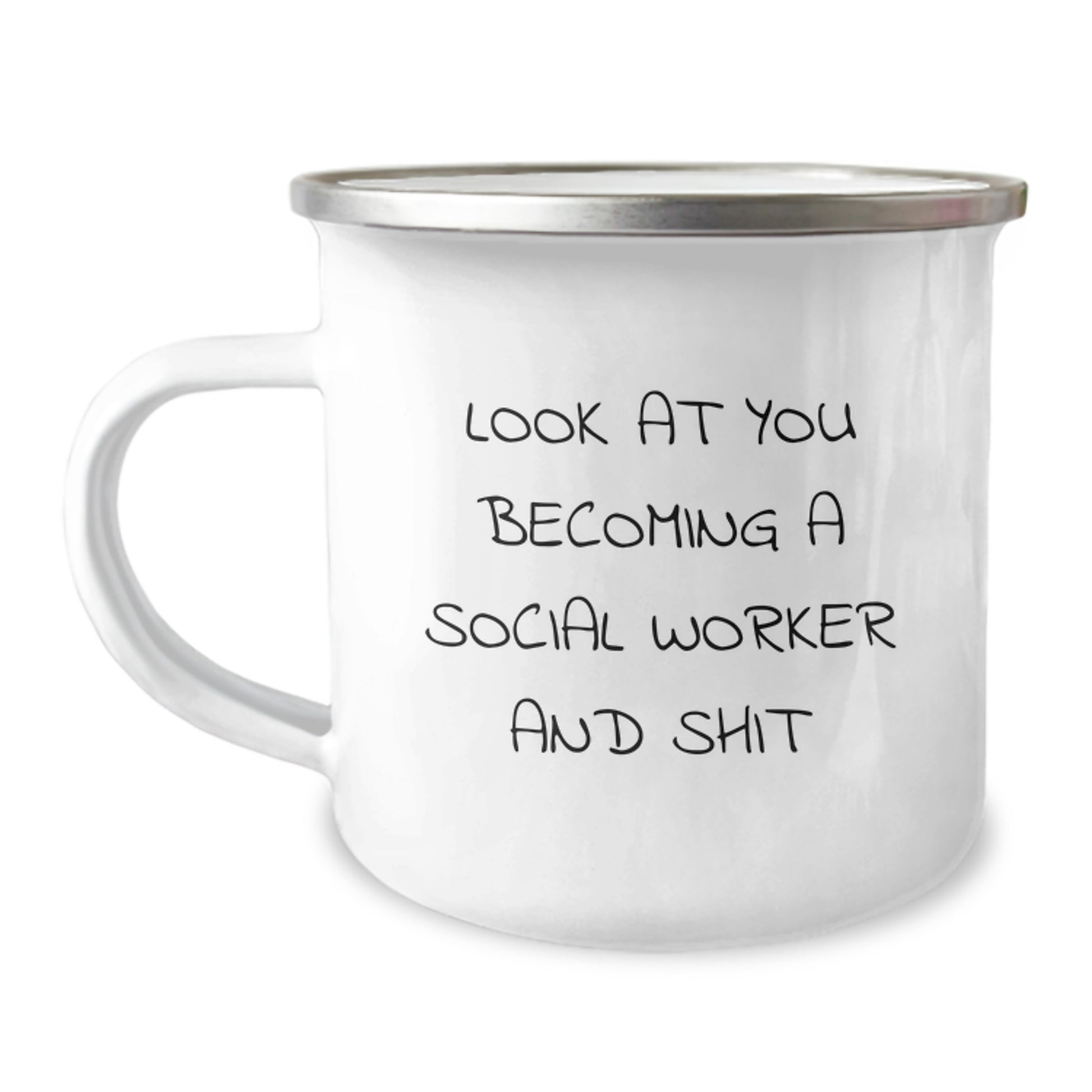 Social Worker Keepsake Camping Mug for Him Graduation Gift - Image 1