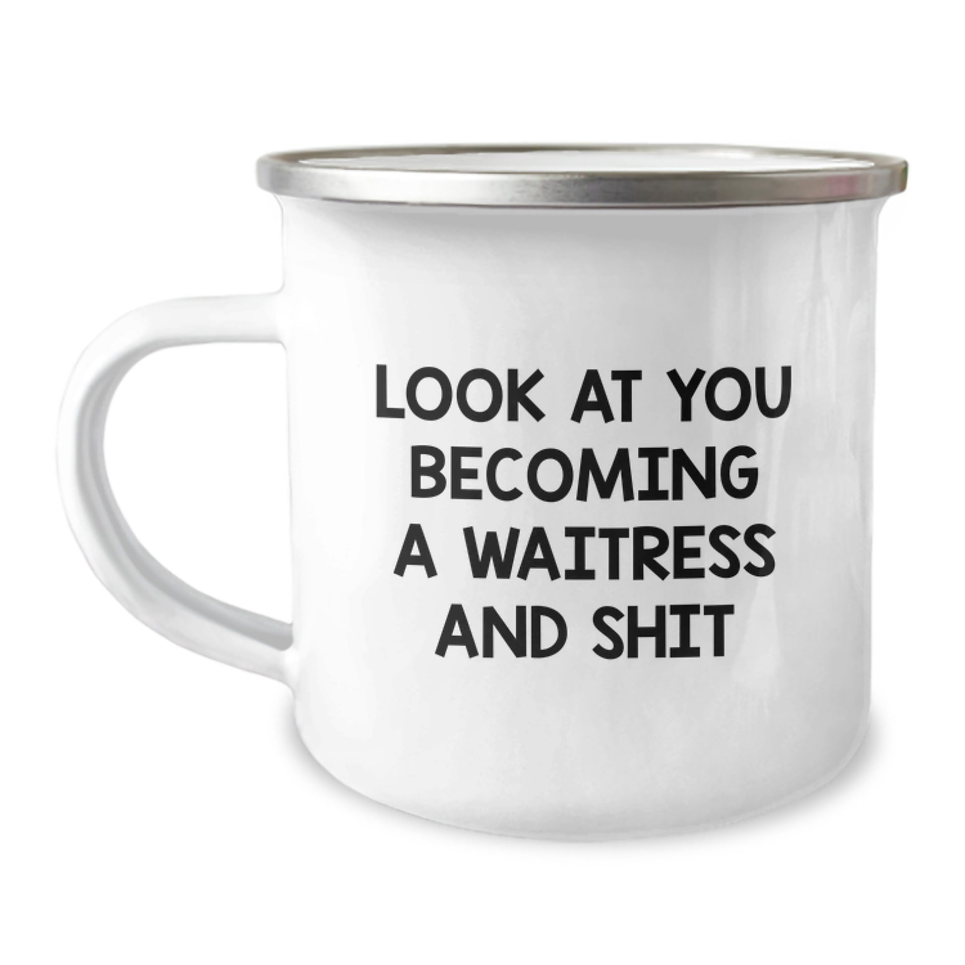 Funny Waitress Gifts for Waitress, Unique Mother's Day Unique Gifts from Men, Women, Friends, Family to Daughter, Sister, Friend as Camping Mug - Image 1