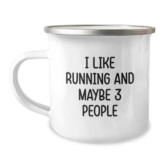 Funny Running Gifts for Him, Running Camping Mug, Best Graduation Unique Gifts from Friends - Image 1