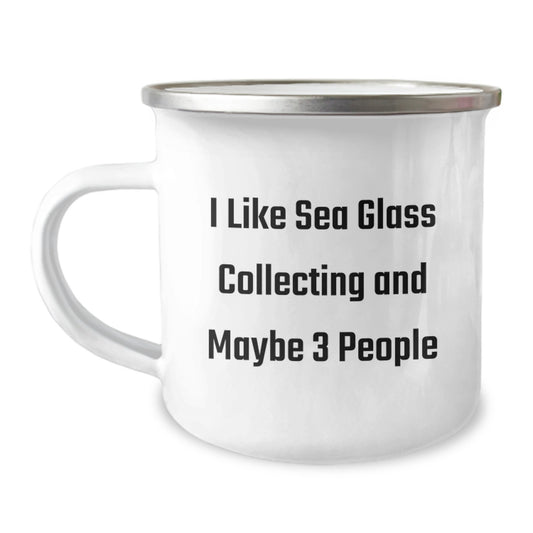 Gifts from Friends and Family for Sea Glass Collecting Enthusiasts - Unique Graduation Unique Gifts for Graduates who Like Sea Glass Collecting and Maybe 3 People - Fun Camping Mug - Image 1
