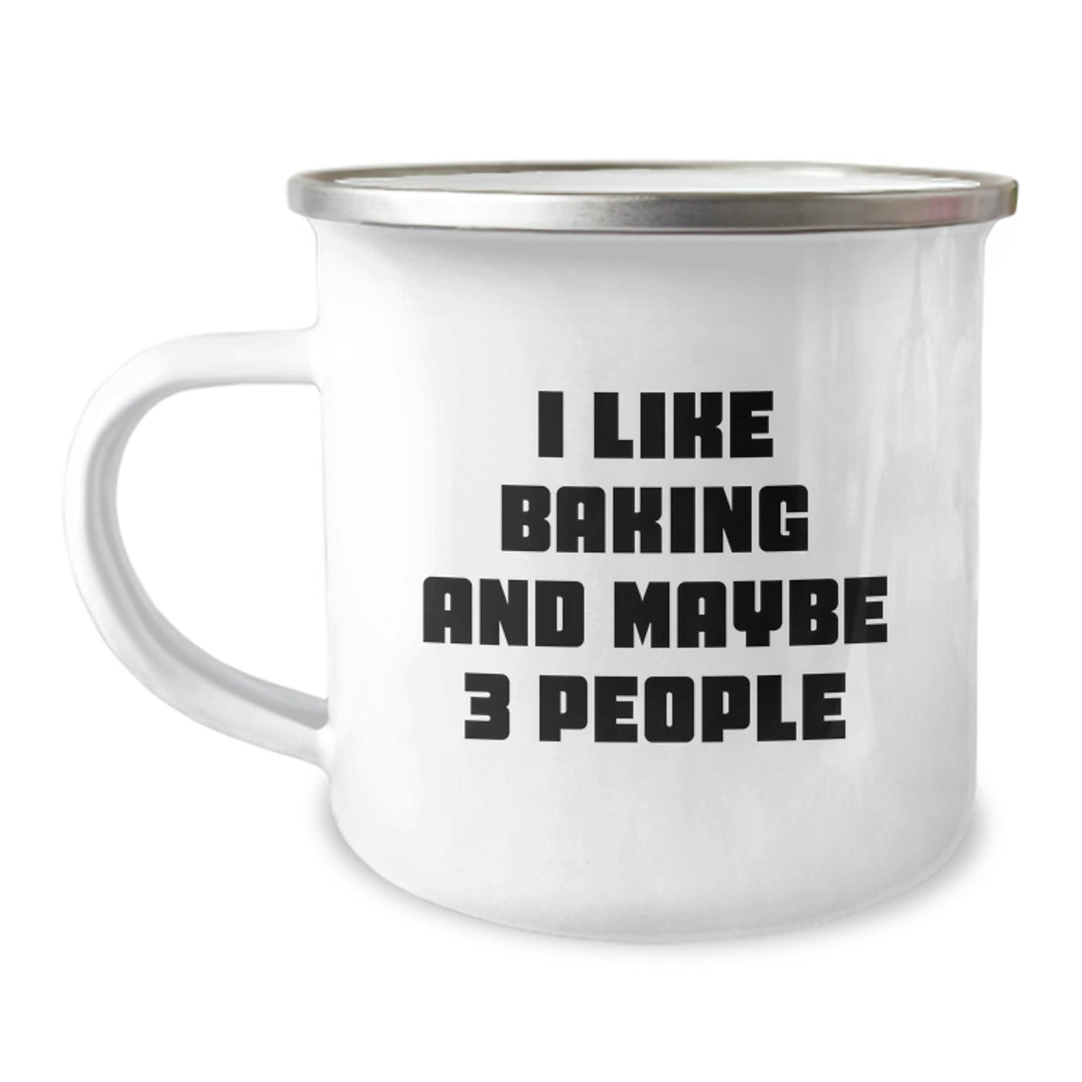 Funny Baking Gifts for Men - Camping Mug for Graduation Unique Gifts from Friends - I Like Baking And Maybe 3 People - Baking Enthusiast Mug - Image 1