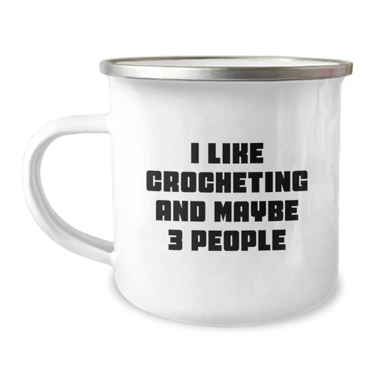 Funny Crocheting Gifts for Mom Mother's Day Unique Camping Mug from Men - Image 1