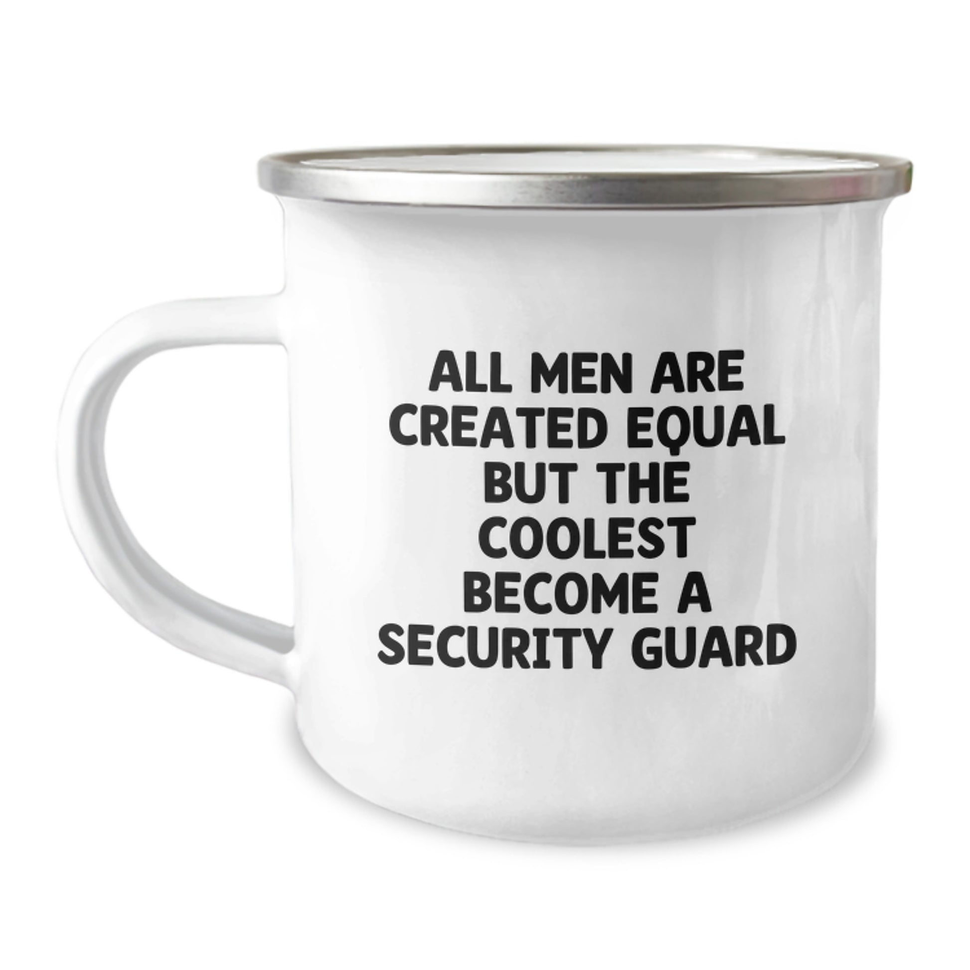 Security Guard Gifts for Men - Funny Camping Mug - 'All Men Are Created Equal But The Coolest Become A Security Guard' - Gift from Friends for Security Guard - Image 1