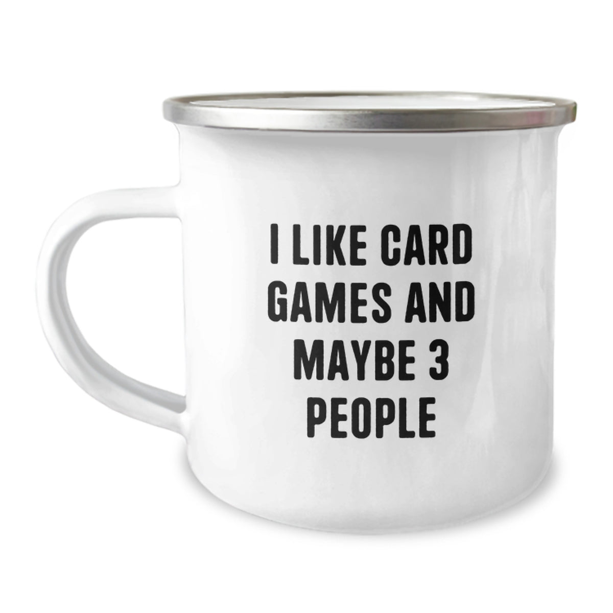 Funny Card Games Gifts for Men - I Like Card Games And Maybe 3 People Camping Mug, Unique Graduation Unique Gifts from Friends Family, Durable Stainless Steel - Image 1