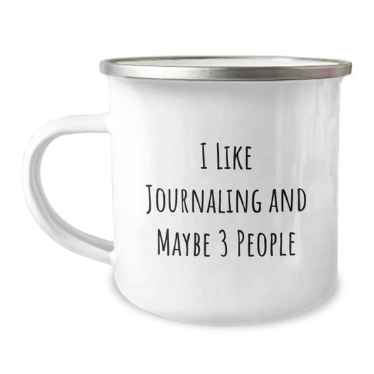 Funny Journaling Gifts for Men, 'I Like Journaling And Maybe 3 People' Camping Mug, Unique Christmas Unique Gifts from Friends to Family - Image 1