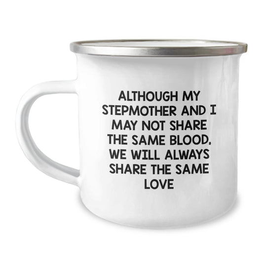 Gifts from Family to Stepmother, Stepmother Love Quote Camping Mug, Funny Graduation Unique Gifts for Family Stepmother - Image 1