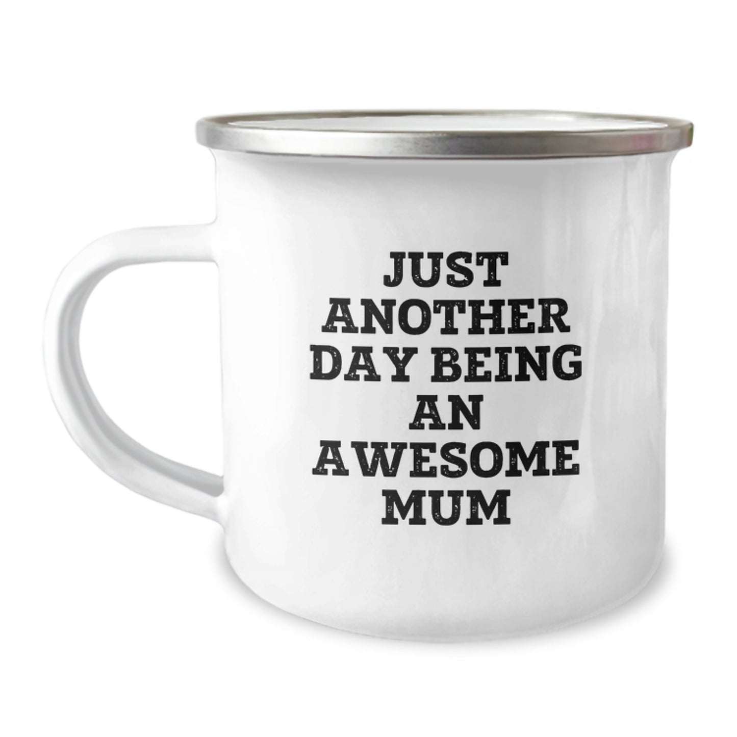 Funny Mum Camping Mug, Gifts from Men to Mum for Christmas - 'Just Another Day Being An Awesome Mum', Camping Mugs for Mum, Mum Gifts - Image 1