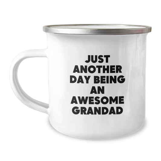 Funny Grandad Camping Mug Gifts from Men for Grandad Just Another Day Being An Awesome Grandad Christmas Unique Gifts - Image 1