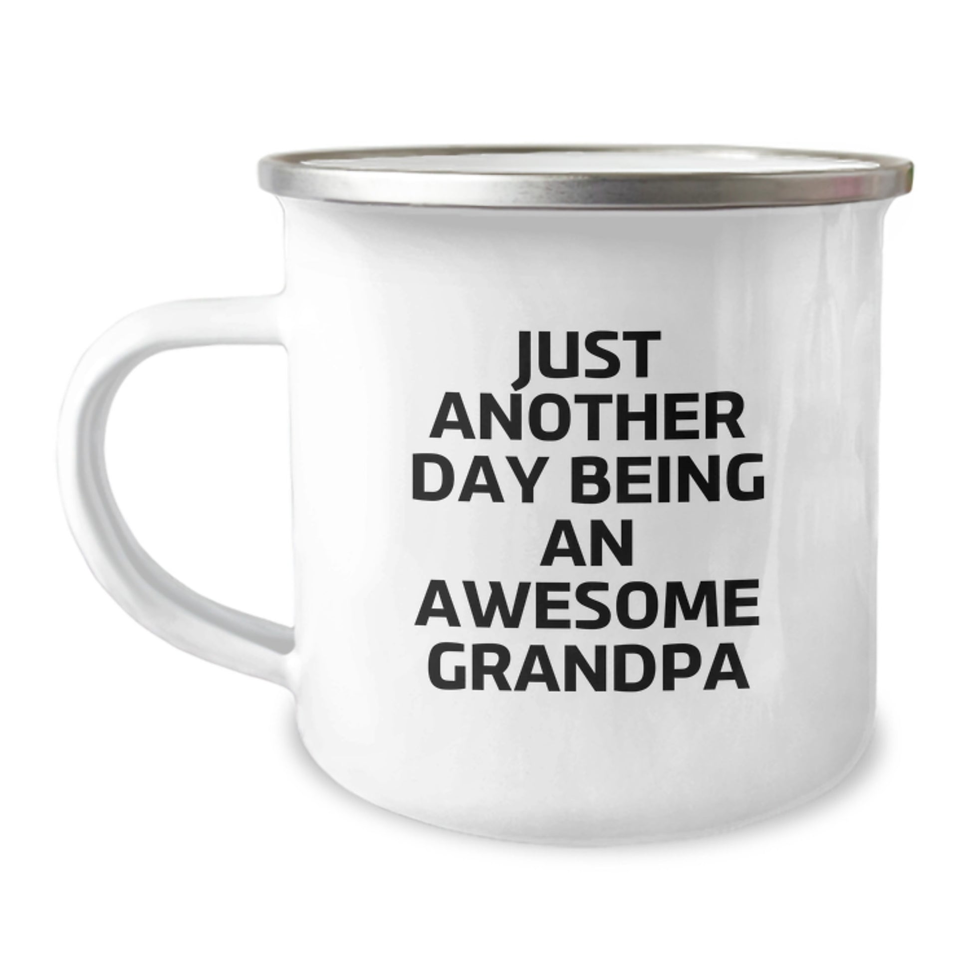 Funny Grandpa Gifts - Gifts from Family for Awesome Grandpa - Camping Mug with Quote 'Just Another Day Being An Awesome Grandpa' - Unique Christmas Unique Gifts for Men - Image 1