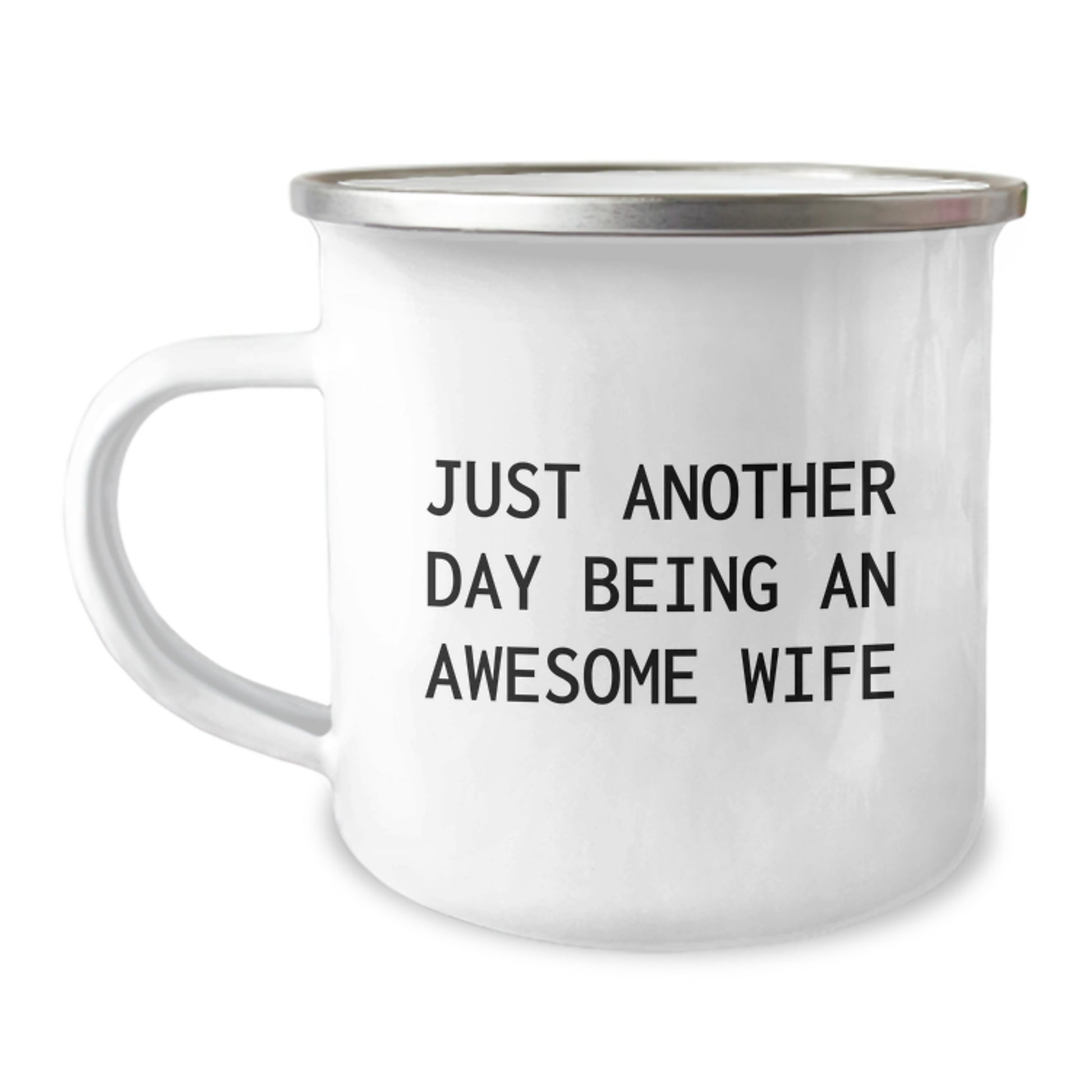 Funny Wife Gifts for Her - 'Just Another Day Being An Awesome Wife' Camping Mug for Women - Unique Mother's Day Unique Gifts from Husband to Wife - Image 1