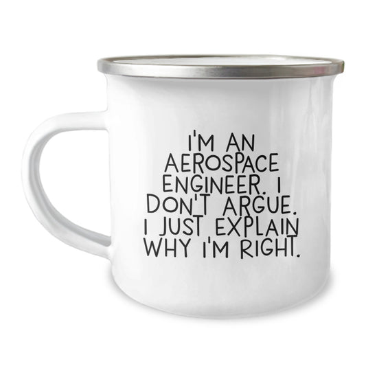 Birthday Gift Camping Mug for Her Present Aerospace Engineer I Don't - Image 1