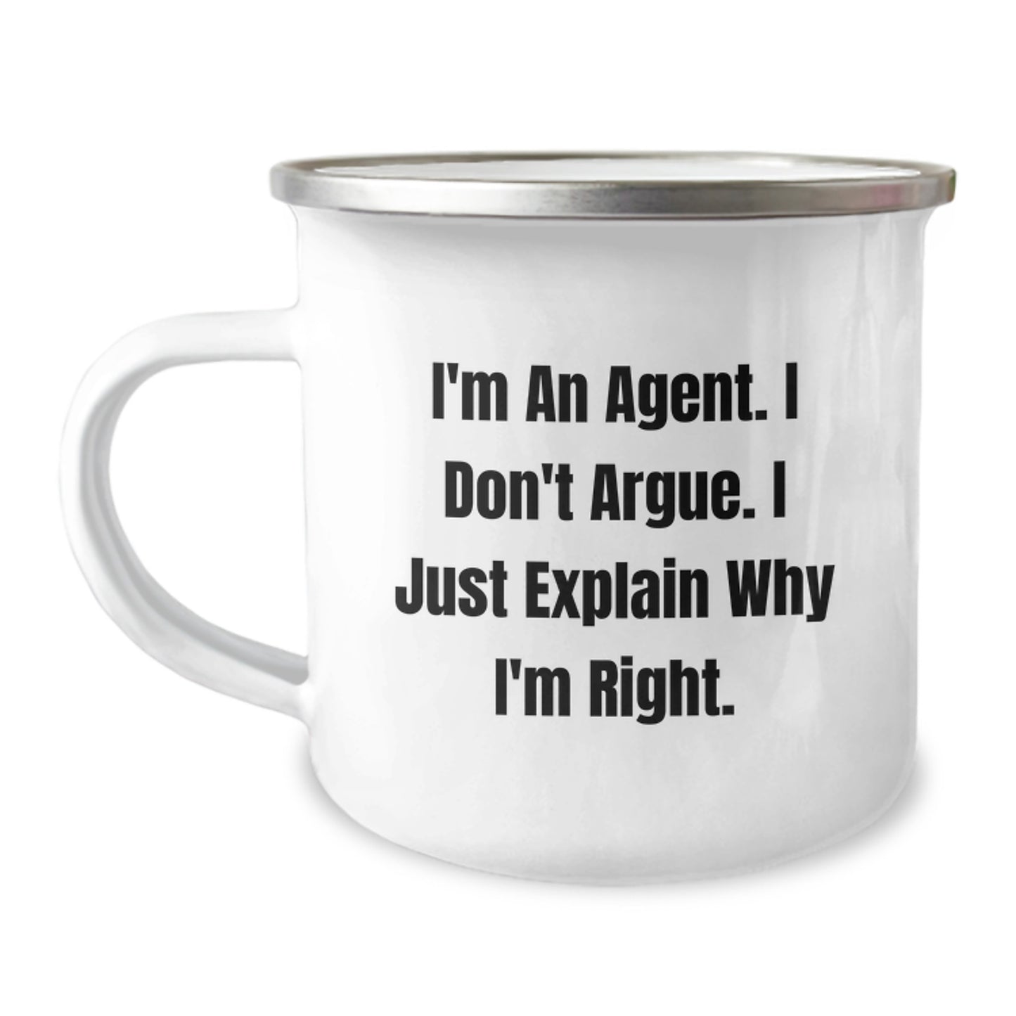 Agent Christmas Camping Mug, Funny Quote, Inspirational Gift for Men, Women, Coworkers, Friends, Family from Agent - Image 1