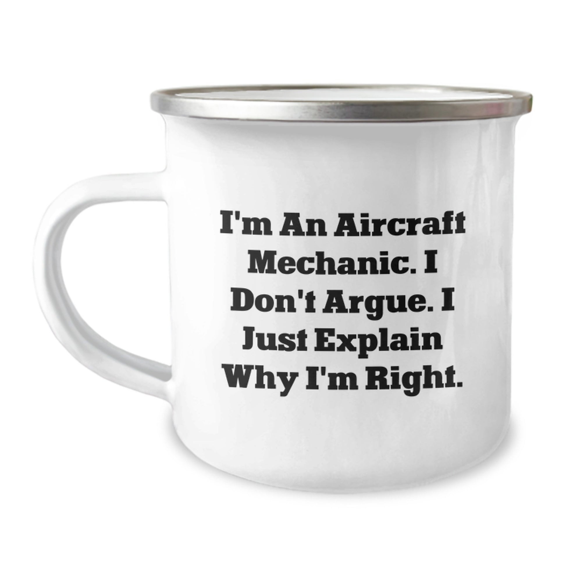 Unique Gifts for Aircraft Mechanic, Funny Camping Mug for Birthday, Aircraft Mechanic Enthusiast Gifts from Friends, Inspirational Quotes for Men - Image 1