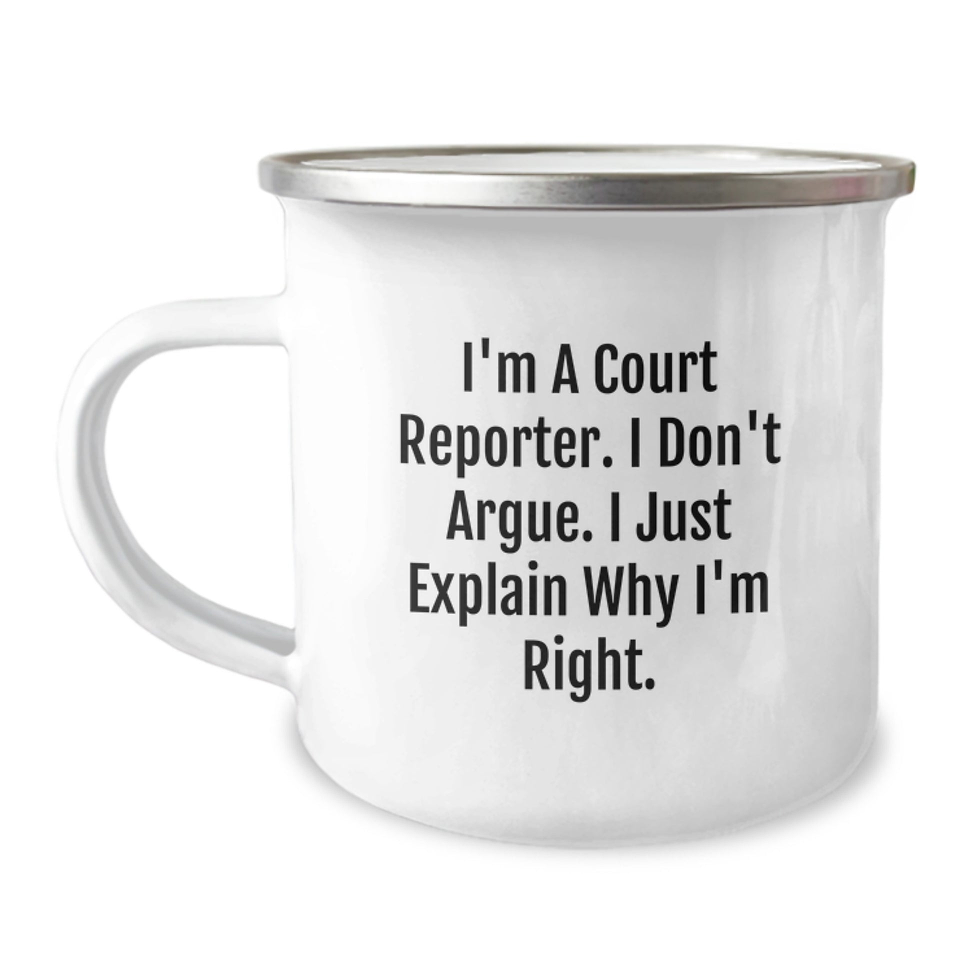 Court Reporter Humor Gifts from Friends for Court Reporters Camping Mug Funny Quote - Image 1