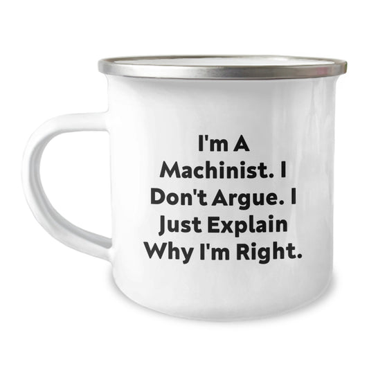 Funny Machinist Gifts for Men, Unique Camping Mug for Machinist Dad - Mother's Day Unique Gifts from Family - Image 1