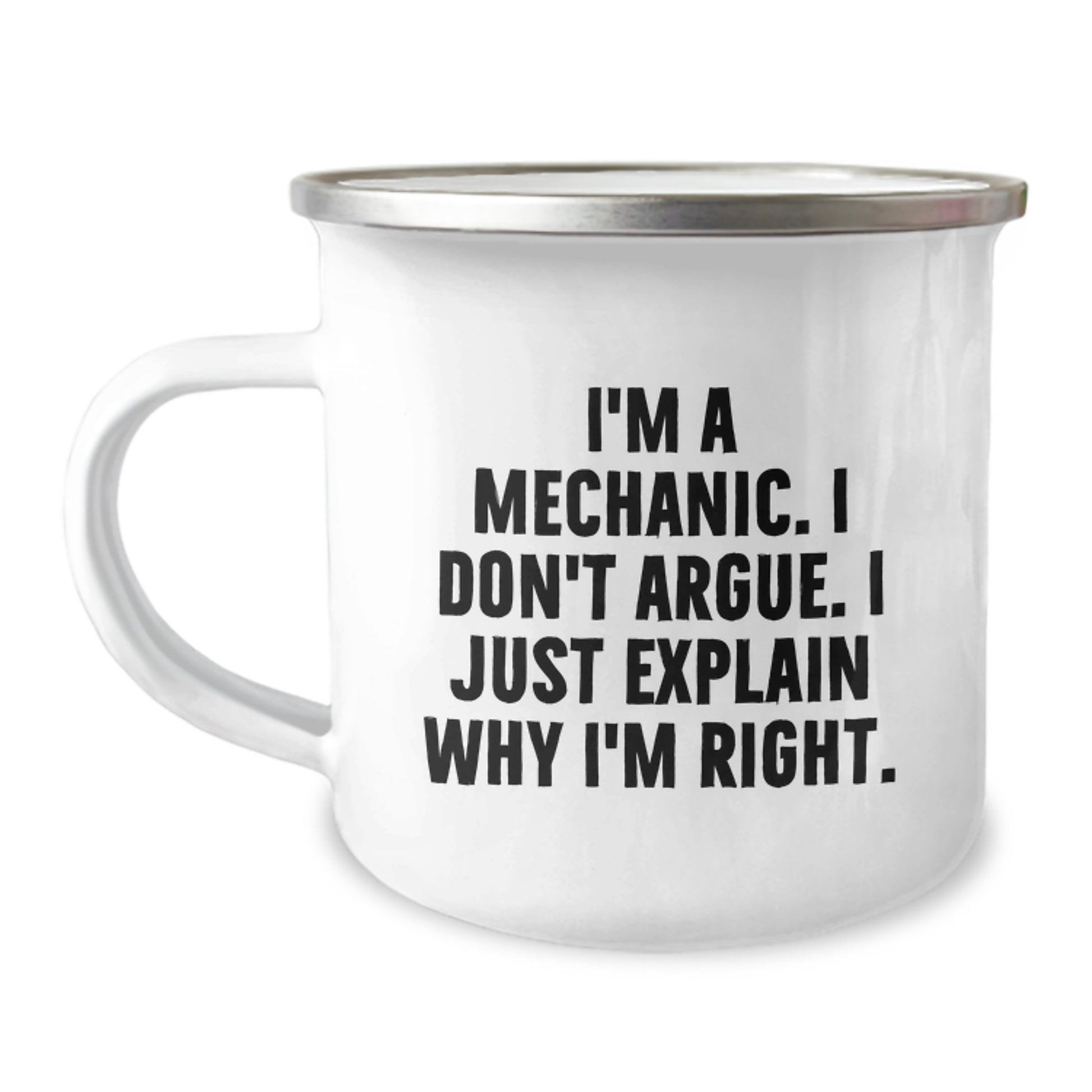 Funny Gifts from Friends to Mechanic Men - Mechanic Inspired Camping Mug, Birthday Unique Gifts - Image 1