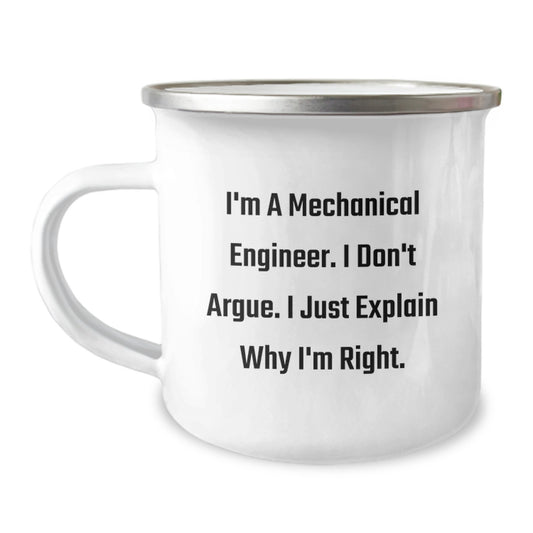 Funny Mechanical Engineer Camping Mug Gifts from Friends - Unique Birthday Unique Gifts for Men, Women, Family, Coworkers - Inspirational Mechanical Engineer Quote - Image 1