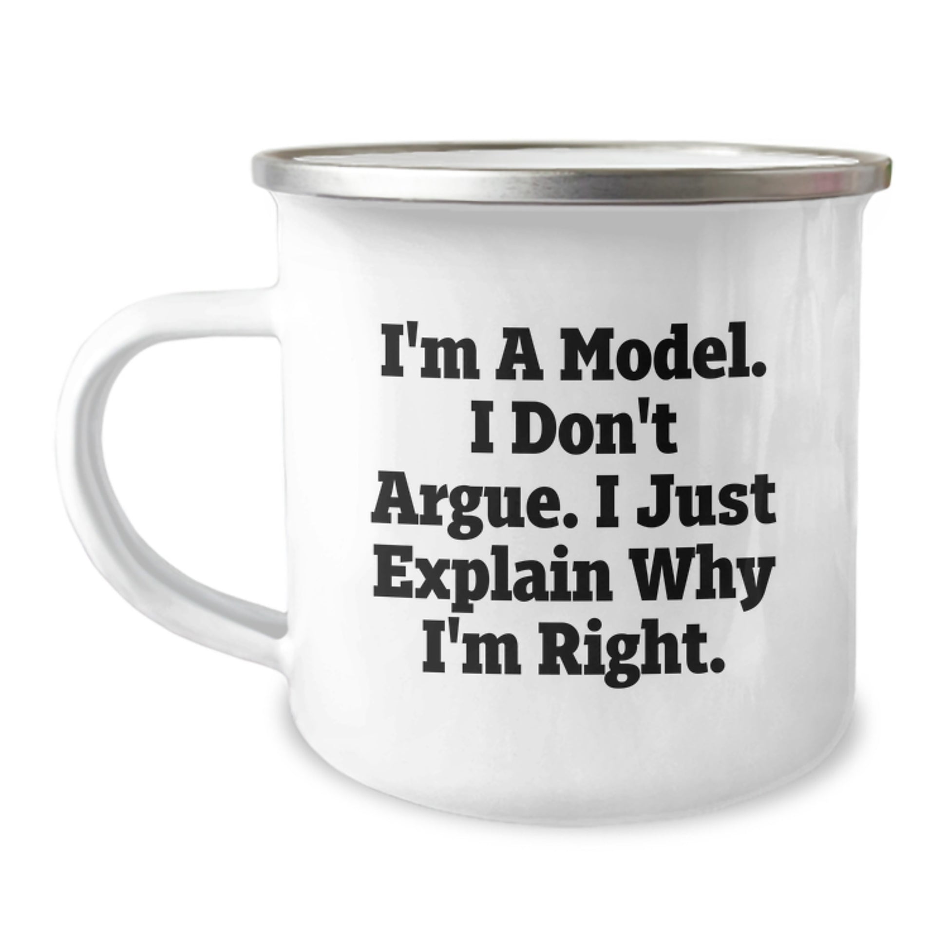 Funny Model Gifts from Men to Women, Inspirational Mother's Day Unique Gifts for Model Enthusiasts, 12 oz Stainless Steel Camping Mug - Image 1
