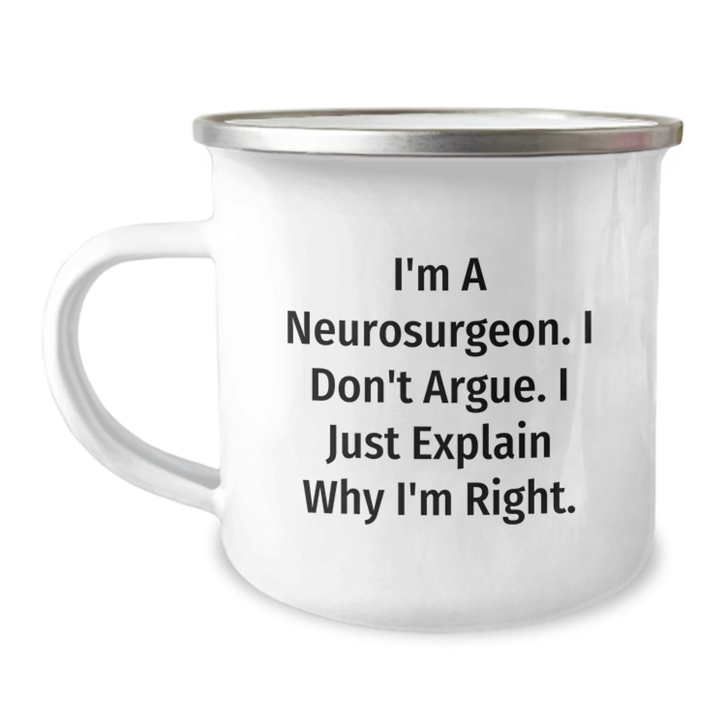 Funny Quote Neurosurgeon Gifts for Men from Friends This Christmas Unique Camping Mug for Brain Surgeon - Image 1