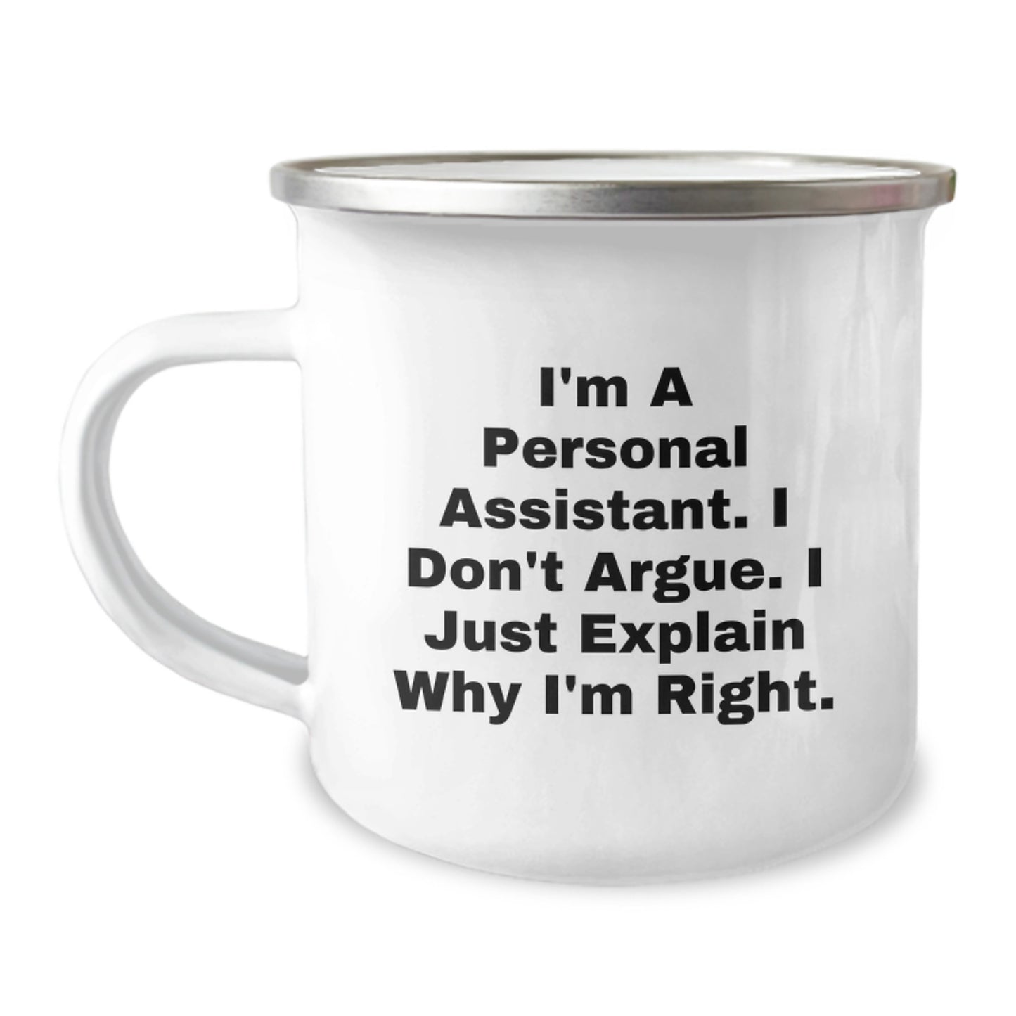 Funny Personal Assistant Camping Mug Gifts for Men from Friends, Unique Christmas Unique Gifts, Personal Assistant Enthusiast Mug, Camping Mug for Family - Image 1
