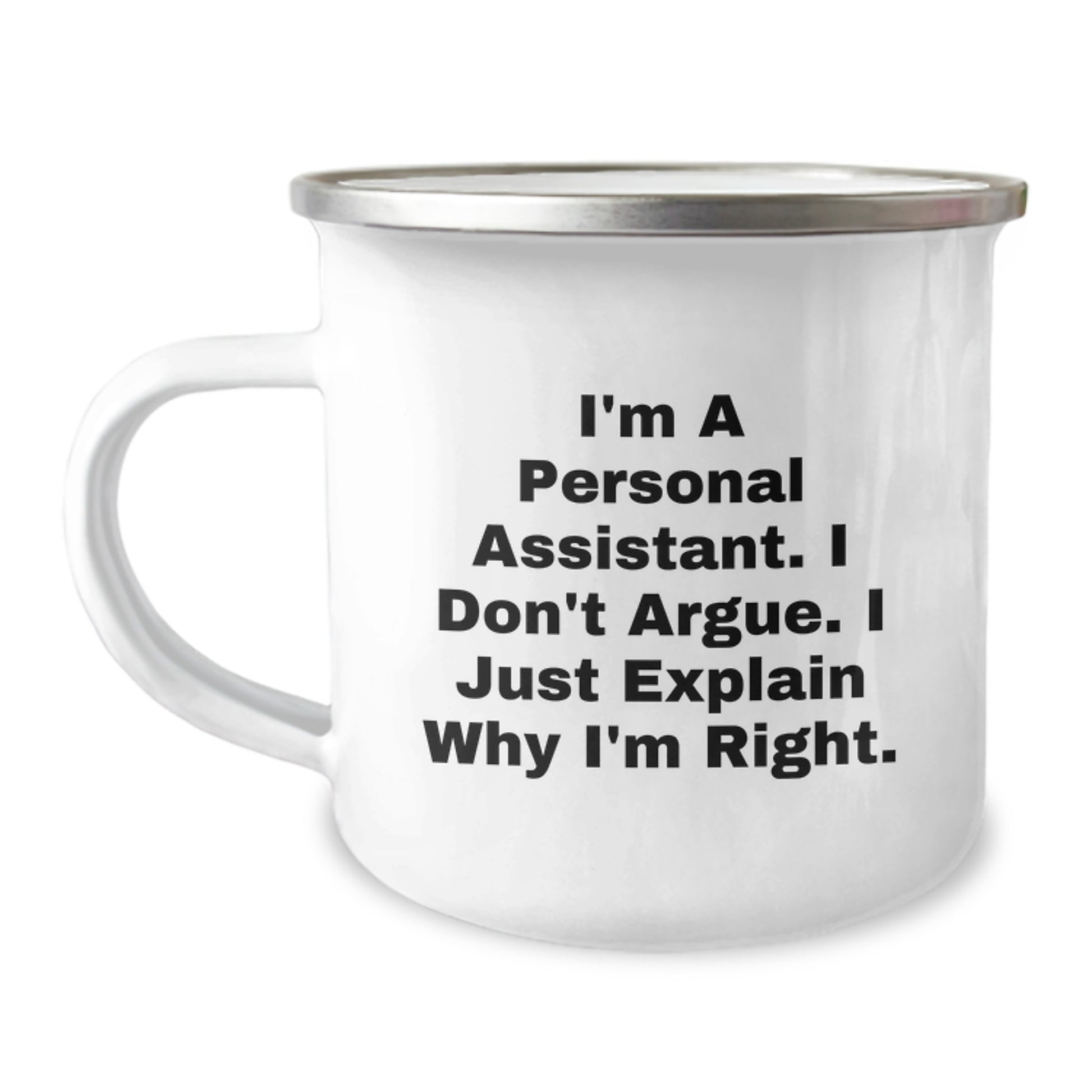 Funny Personal Assistant Camping Mug Gifts for Men from Friends, Unique Christmas Unique Gifts, Personal Assistant Enthusiast Mug, Camping Mug for Family - Image 1