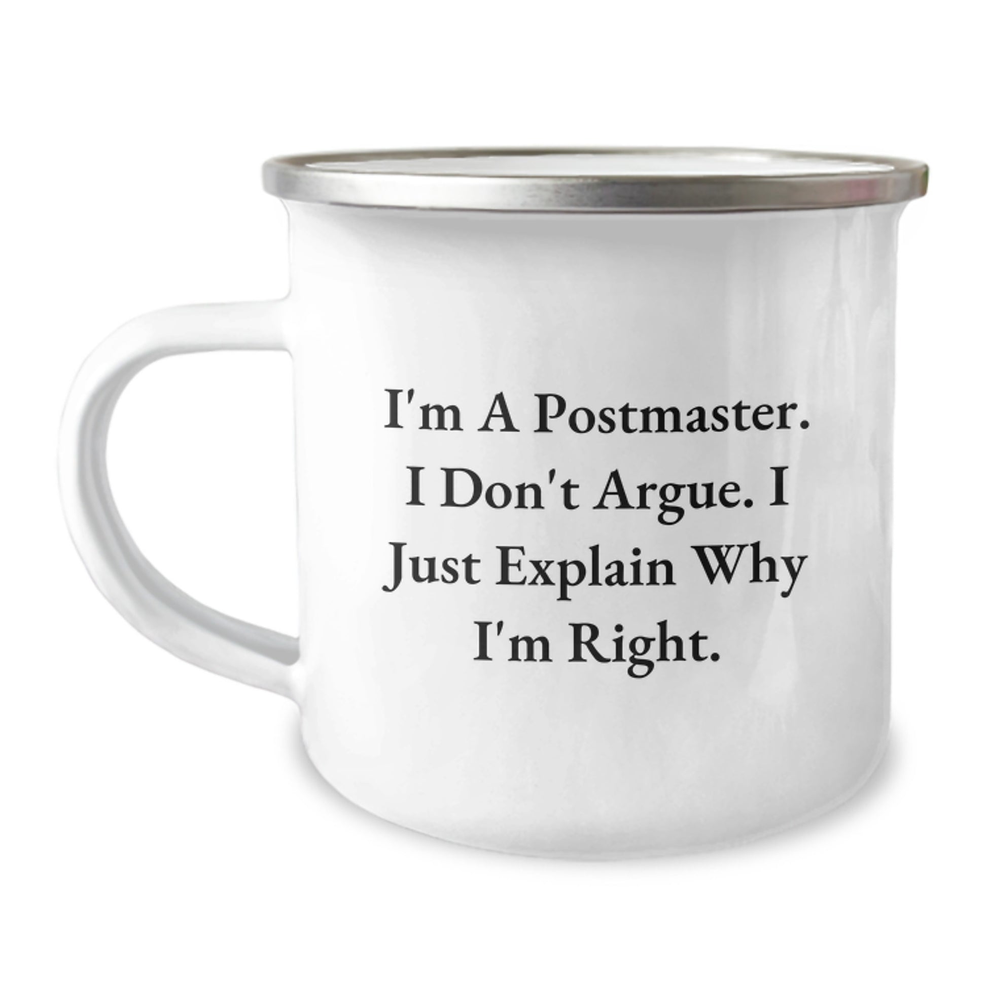 Birthday Gift Postmaster Camping Mug for Her Present 12oz Stainless - Image 1