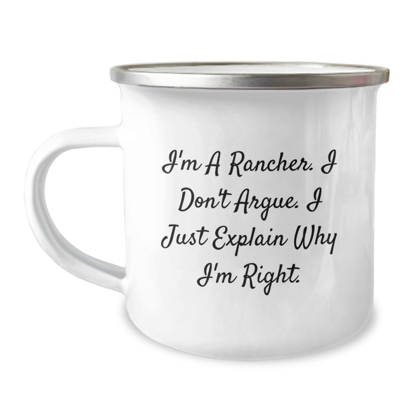 Funny Rancher Gifts for Graduation - Gifts from Family to the Rancher Man with Humorous Quote, Camping Mug, Perfect for Ranchers - Image 1