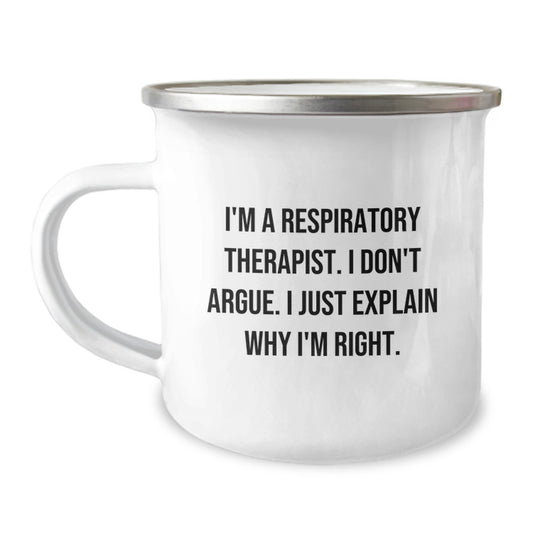Funny Respiratory Therapist Camping Mug Gifts from Friends for Graduation Unique Gifts - Image 1