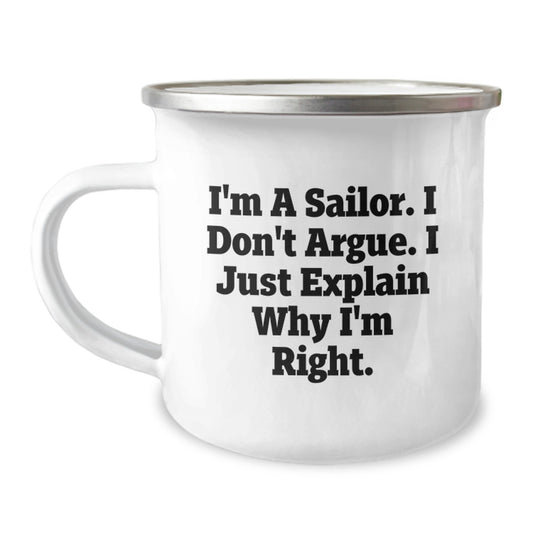Funny Sailor Gifts from Friends for Graduation Unique Gifts - Camping Mug for Sailor Lovers - Image 1
