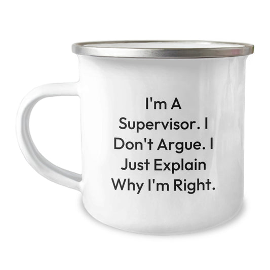 Funny Supervisor Camping Mug Gifts from Family, Friends, or Coworkers for Graduation Unique Gifts - Image 1