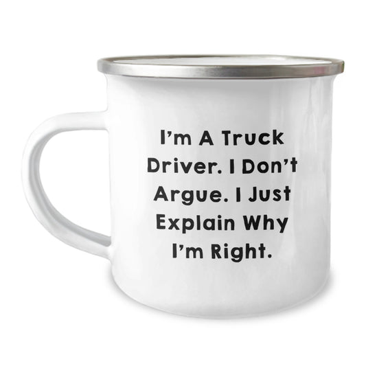Funny Truck Driver Gifts from Friends - Inspirational Camping Mug for Men at Christmas - Image 1