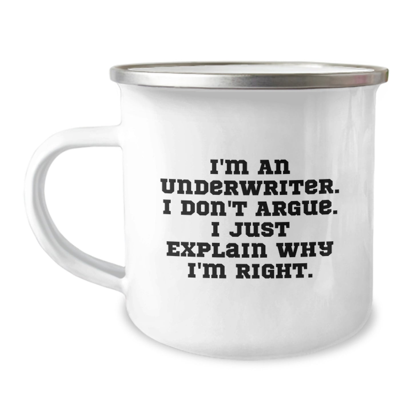 Funny Underwriter Gifts for Men - Underwriter Camping Mug, Inspirational Quote for Christmas Unique Gifts from Family - Image 1