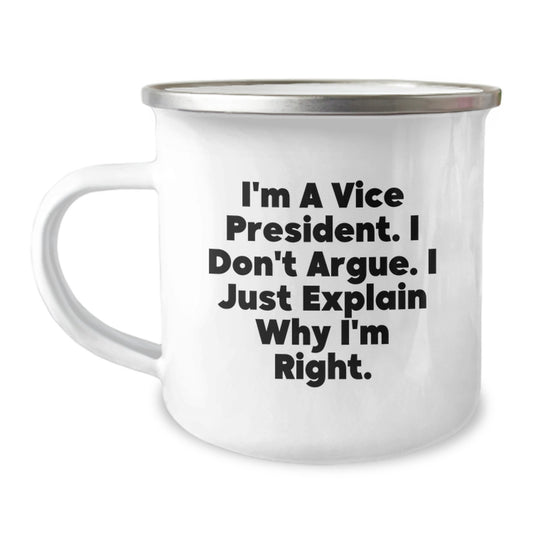 Funny Vice President Gifts for Men, Gifts from Friends to Vice President, Vice President Camping Mug Quote, Funny Christmas Unique Gifts - Image 1