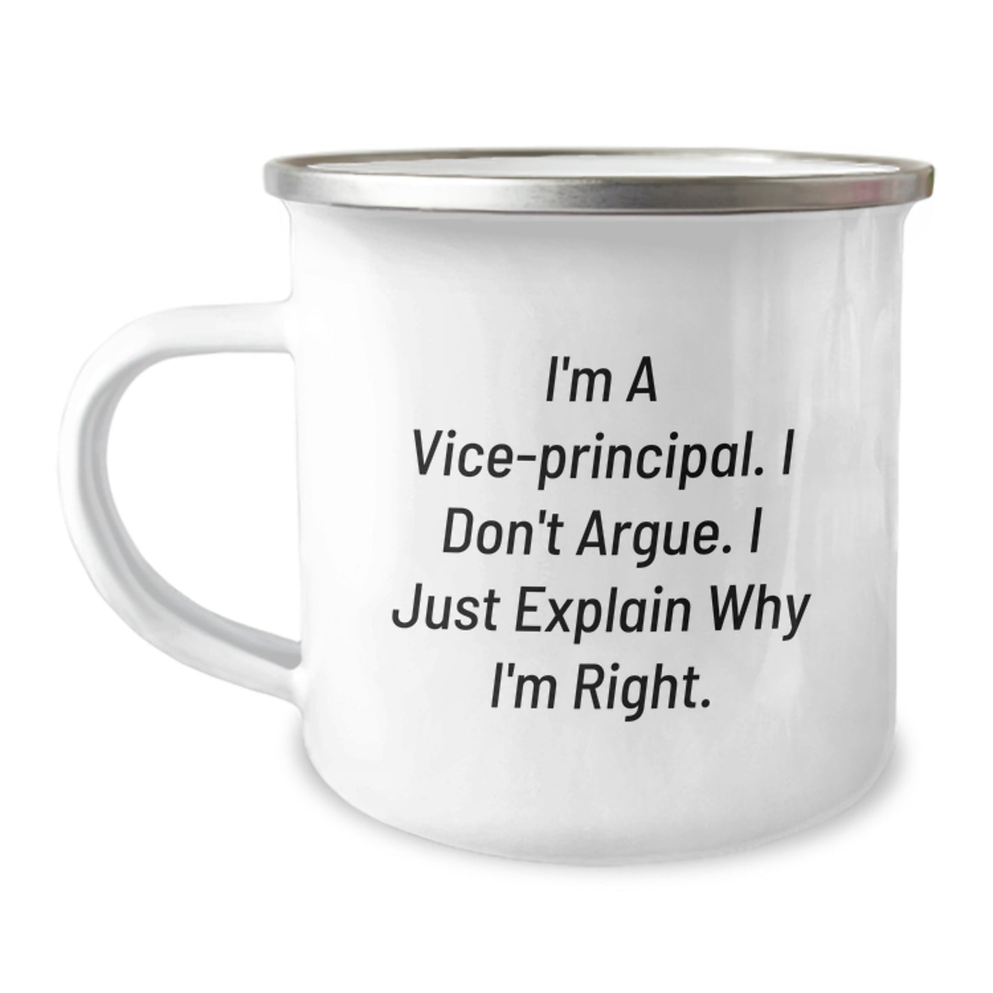 Vice-Principal Humor Funny Gifts for Him or Her, Inspirational Quote Campus Mug, 12 oz Stainless Steel, Perfect Graduation Gifts from Friends - Image 1