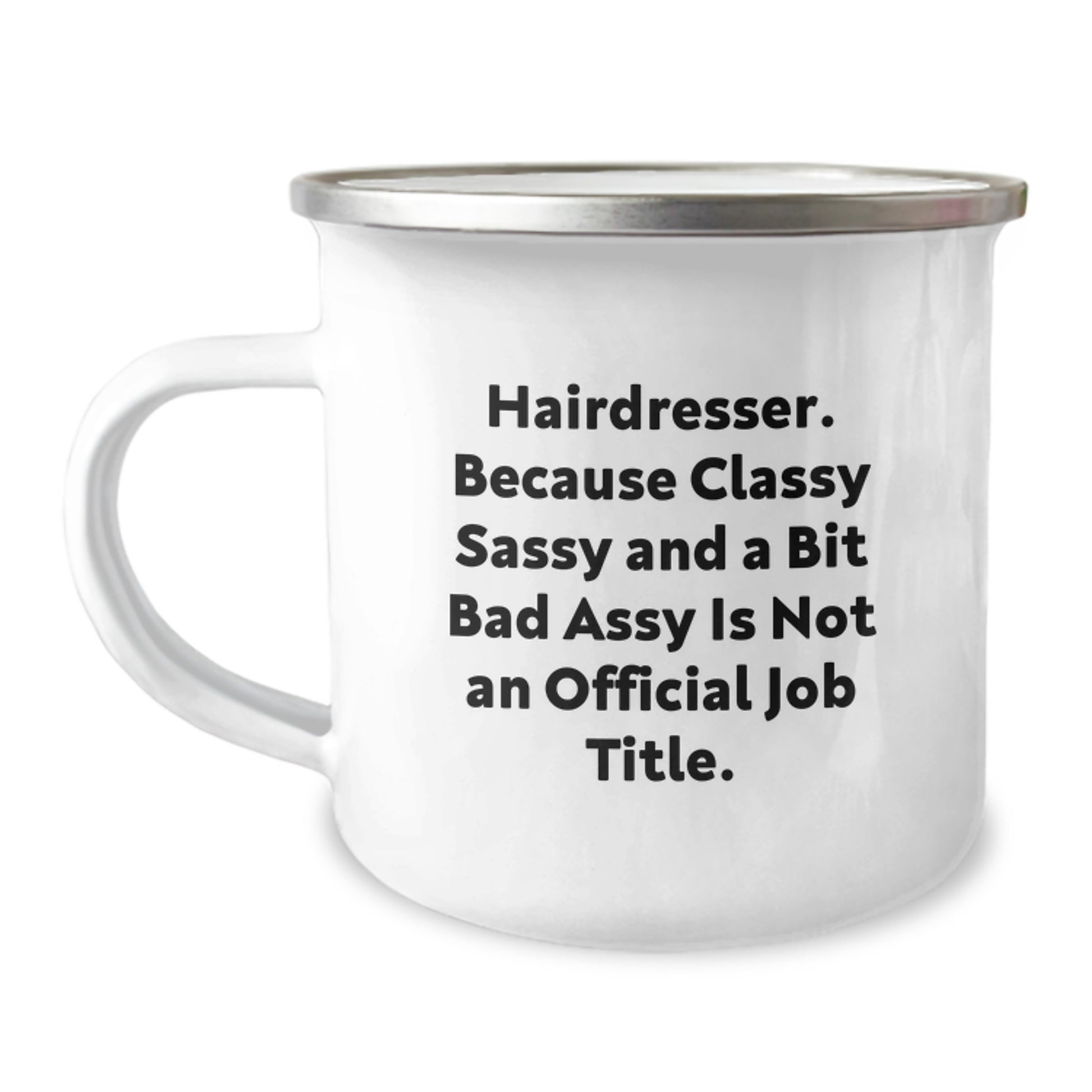 Funny Hairdresser Gifts from Friends, Christmas Unique Mugs for Hairdressers, Camping Mug with Quote - Image 1