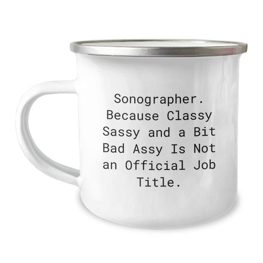 Funny Sonographer Gifts from Family - Camping Mug for Sonographer Graduation Unique Presents - Image 1