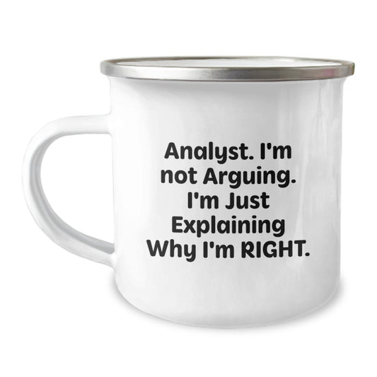 Funny Analyst Gifts for Mom, Unique Camping Mugs with Inspirational Quote from Gifts from Family, Perfect for Analyst Women, Men, Friends, Coworkers, Family - Image 1