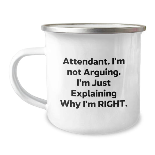 Funny Attendant Gifts from Friends, Unique Camping Mug for Attendant, Christmas Unique Gifts - Image 1
