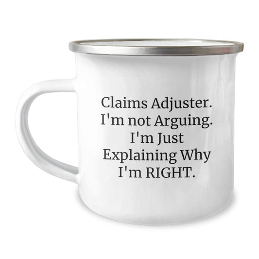 Funny Claims Adjuster Gifts from Friends, Unique Gifts for Claims Adjuster, Camping Mug for Graduation - Image 1