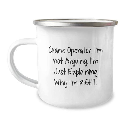 Funny Crane Operator Gifts from Friends and Family for Graduation Unique Ideas - Unique Camping Mug - Image 1
