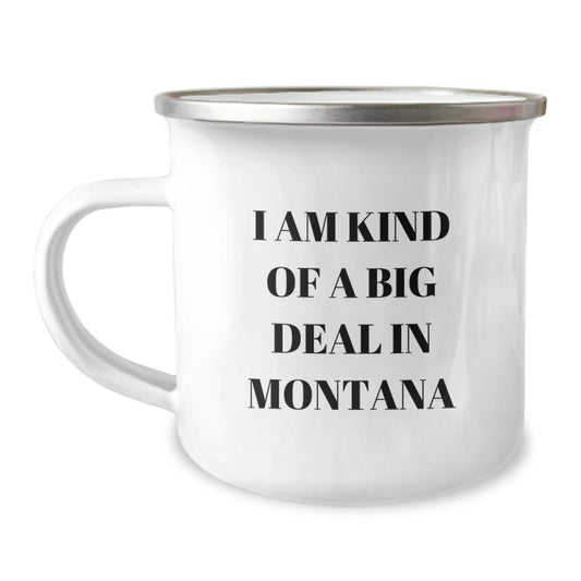 Funny Montana Gifts for Friends from Big Sky Country Camping Mug, Hand Wash Recommended, Valentine's Unique Presents - Image 1